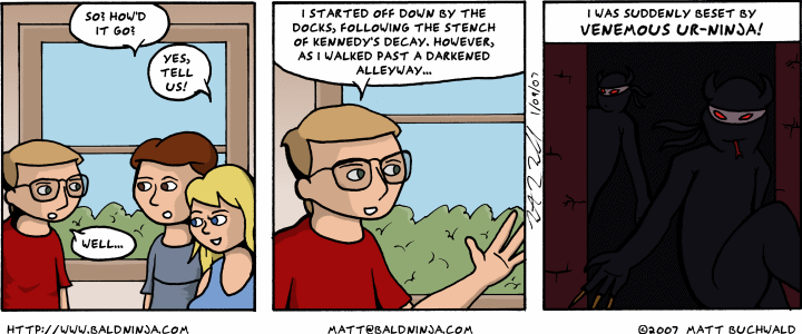 Comic graphic for 2007-01-09: Storytime with Uncle Steve