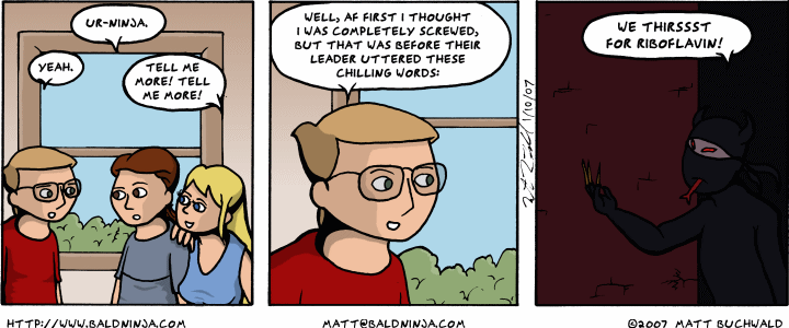 Comic graphic for 2007-01-10: Desire of the Ur-Ninja