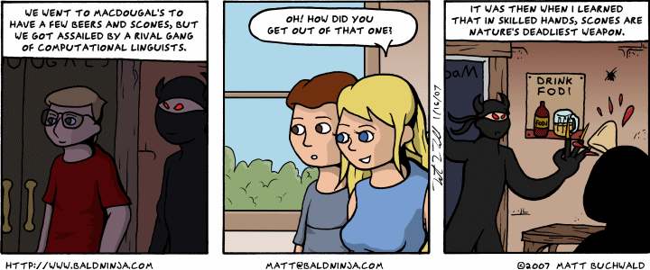 Comic graphic for 2007-01-16: The British Would Make Good Ur-Ninja