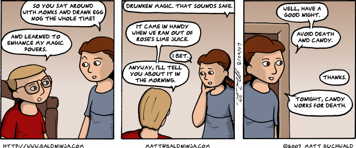 Comic graphic for 2007-02-09: It's the Fifth Horseman