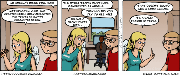Comic graphic for 2007-02-22: He Was Always Kinda Clumsy