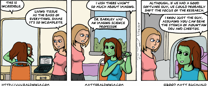 Comic graphic for 2007-03-06: Cutting the Hairs