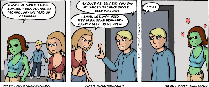 Comic graphic for 2007-03-14: For The Love of Pi