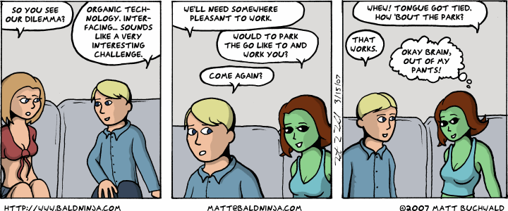 Comic graphic for 2007-03-15: Thought Typo