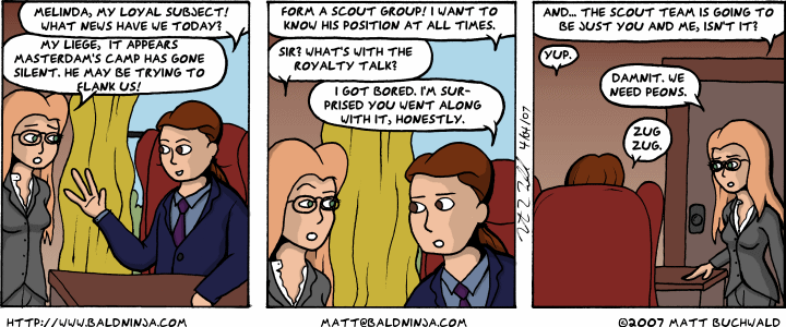 Comic graphic for 2007-04-04: It Sure Has Been Awhile Since We Saw Her