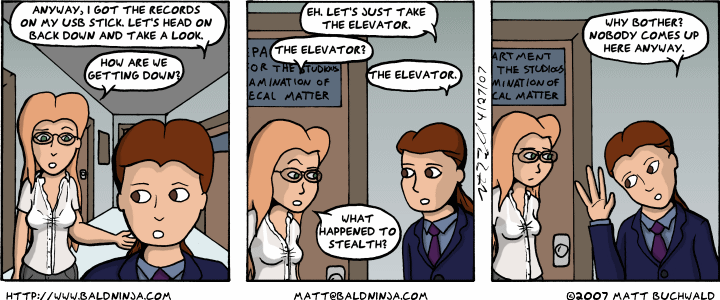 Comic graphic for 2007-04-27: West Winging
