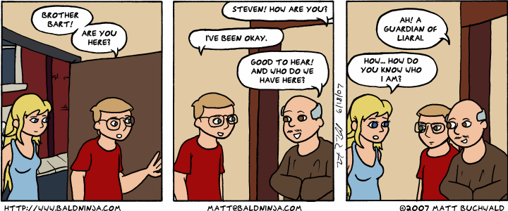 Comic graphic for 2007-06-18: I Was Half Asleep While Drawing This 500th Comic