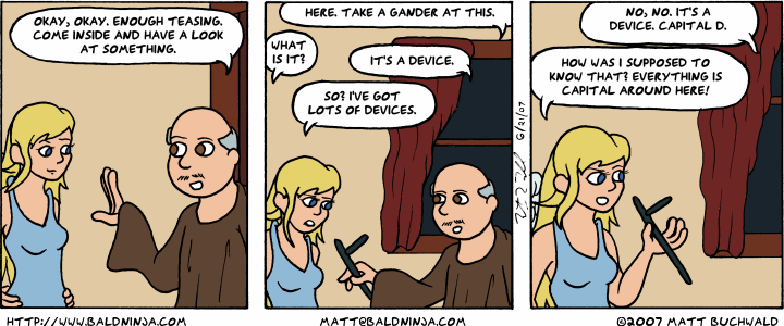 Comic graphic for 2007-06-21: Show and Tell