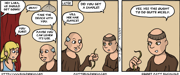 Comic graphic for 2007-07-09: Bad Hair Day