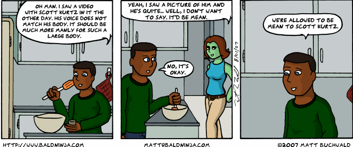 Comic graphic for 2007-08-01: Webcomics Rule Number Seven