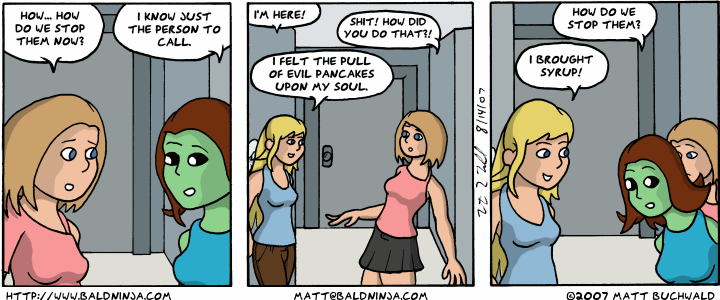 Comic graphic for 2007-08-14: Instant Hero