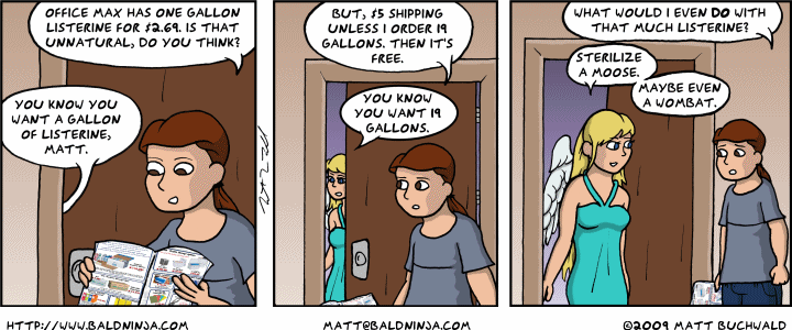 Comic graphic for 2009-06-15: Overdoing It