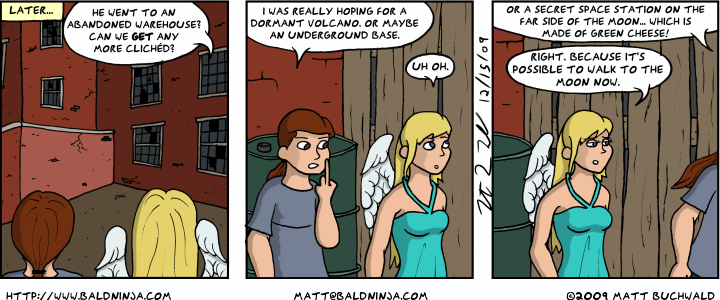 Comic graphic for 2009-12-15: Classic Hideout