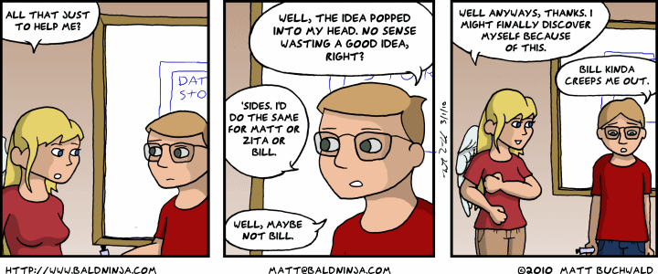 Comic graphic for 2010-03-01: Altruism At Its Finest