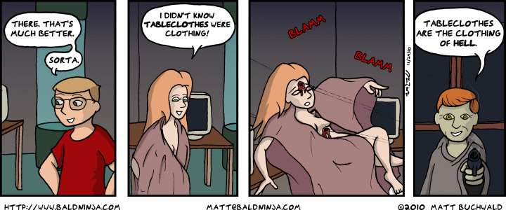 Comic graphic for 2010-11-29: Dire Engagement