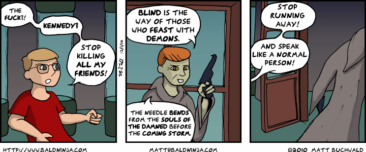 Comic graphic for 2010-12-01: Flight of the Gunslinger