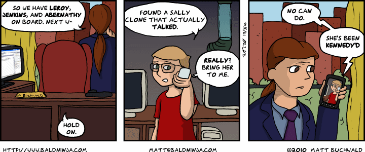 Comic graphic for 2010-12-03: Foiled Again