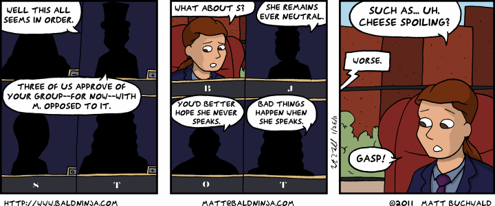 Comic graphic for 2011-01-26: Approval
