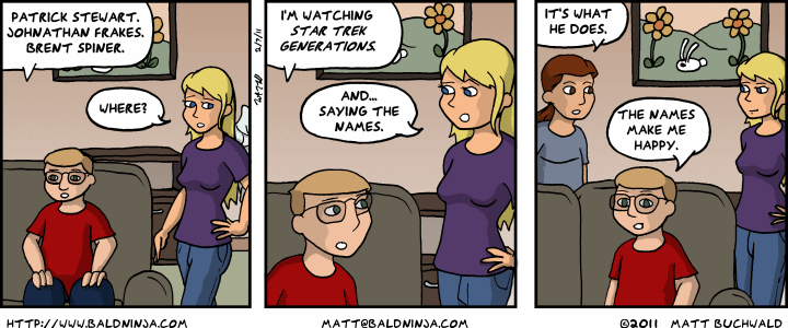 Comic graphic for 2011-02-07: Gene Roddenberry