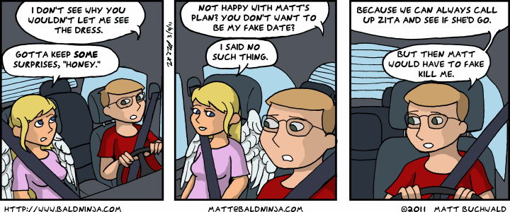 Comic graphic for 2011-03-09: On The Ride Home