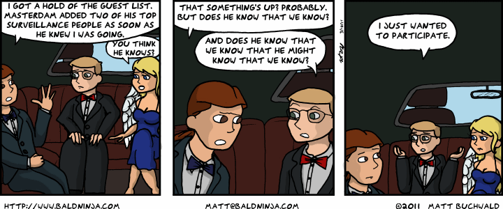 Comic graphic for 2011-03-10: Limo Ride
