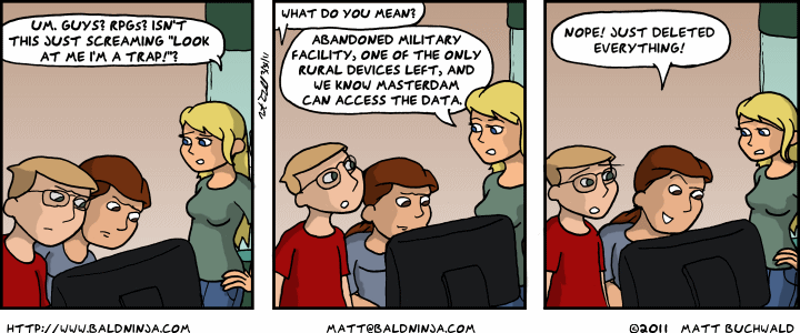 Comic graphic for 2011-03-31: Trap