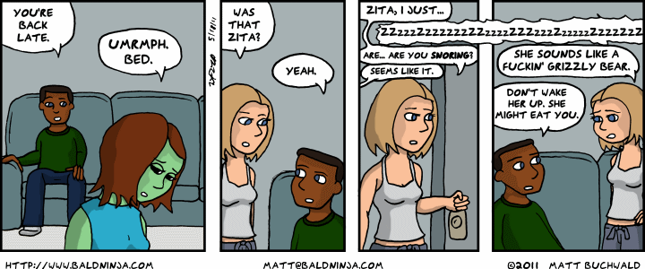 Comic graphic for 2011-05-18: Bedtime