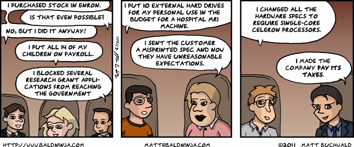 Comic graphic for 2011-06-15: Oh The Horror