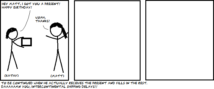 Comic graphic for 2011-07-07: Mysterious Package
