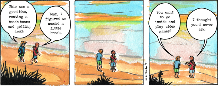Comic graphic for 2011-07-08: Relaxing Vacation
