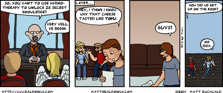 Comic graphic for 2011-07-19: Hypnotherapy