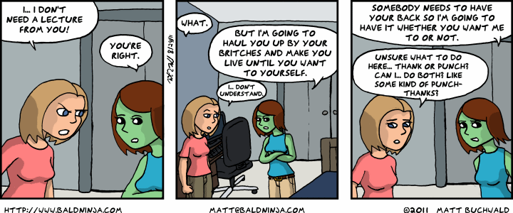Comic graphic for 2011-08-24: Your Back! I Has It