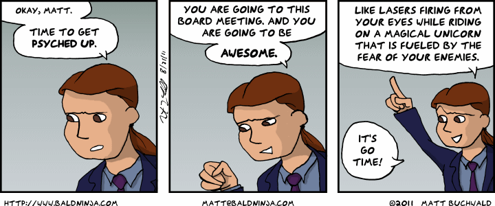 Comic graphic for 2011-08-31: Pep Talk