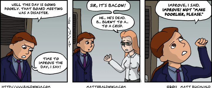 Comic graphic for 2011-09-05: Poorly
