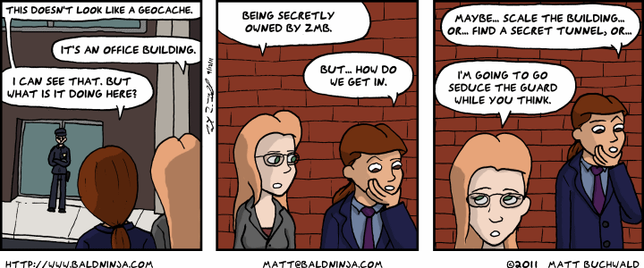Comic graphic for 2011-09-19: Not a Geocache