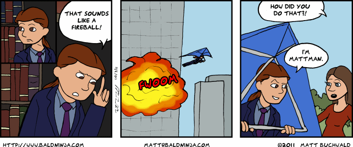 Comic graphic for 2011-10-10: Fireball